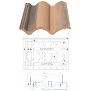 Infraset Sunrise 4.4 concrete shingle tile